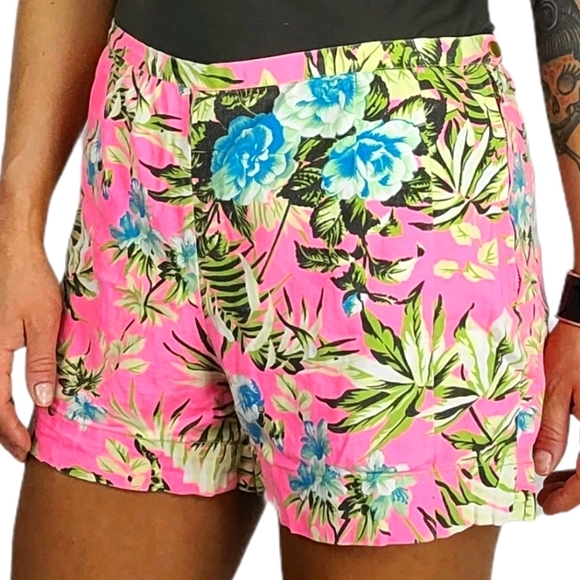 Marisa Summer Shorts Size Medium Pink Tropical - Picture 4 of 5